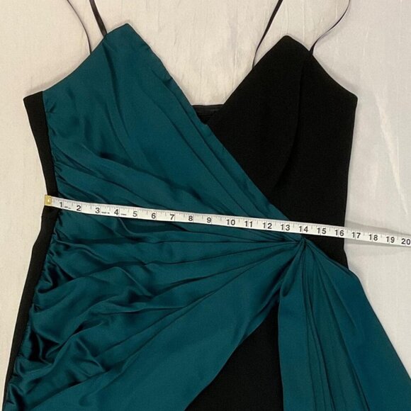 NWT Jill Stewart Women's Strapless Black & Green Mini Dress, Size 14 - Picture 2 of 13